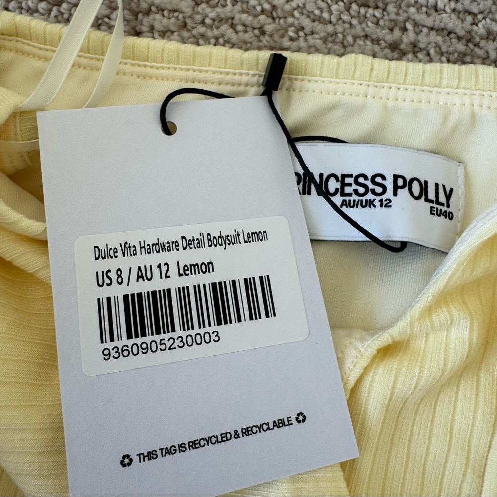 Nwt Princess Polly Yellow Halter Bodysuit 8 — image 3 of 3